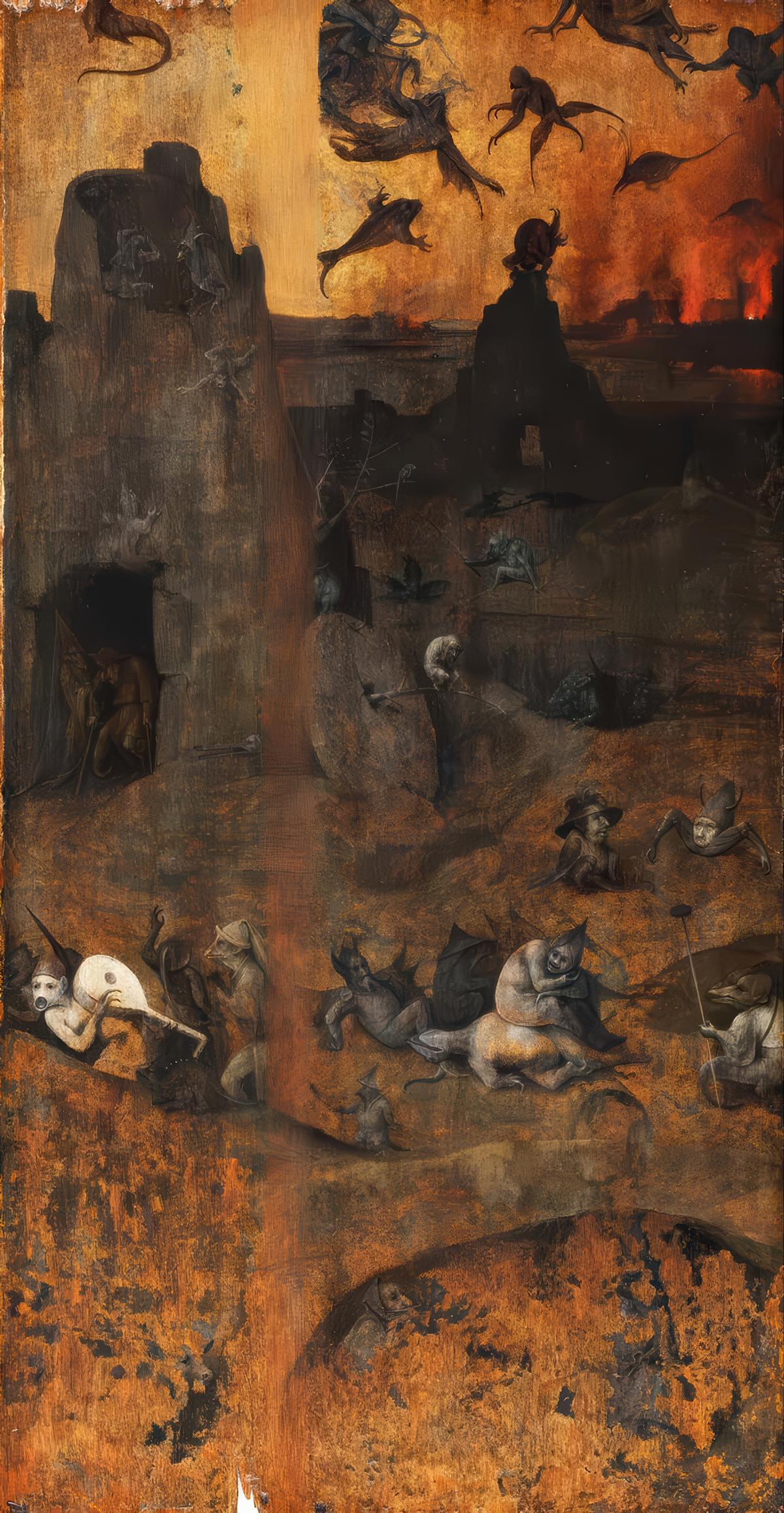 The Infernal Flood by Hieronymus Bosch — archival fine-art print from Fable
